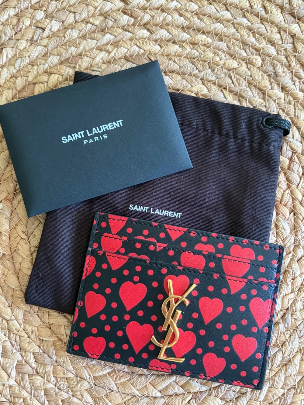 Saint Laurent YSL Heart Bifold Wallet Card Holder - Picture 5 of 8